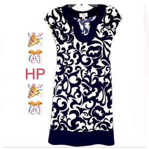 Sweet Storm Navy Blue & White Dress Size S